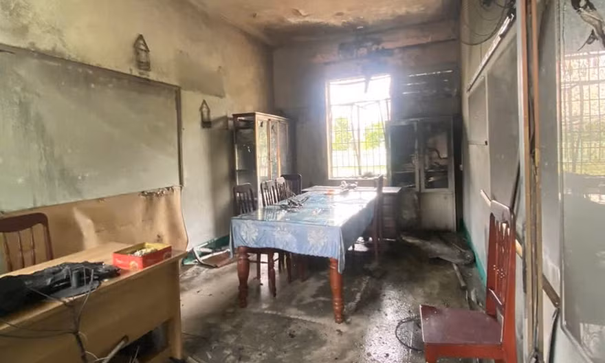 Cháy trường tiểu học ở Quảng Ngãi, phát hiện Phó Hiệu trưởng tử vong