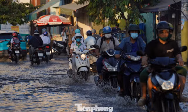 Triều cường dâng cao giờ tan tầm gây đảo lộn cuộc sống, sinh hoạt người dân TPHCM