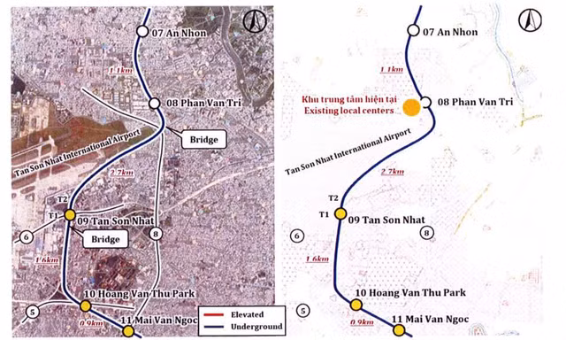 Tuyến metro xuyên tâm TPHCM kết nối sân bay Tân Sơn Nhất có quy mô ra sao?