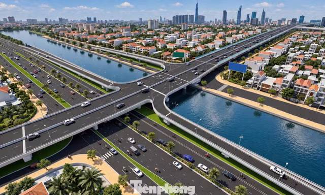 Diện mạo tuyến đường trên cao xuyên khu Nam TPHCM hơn 6.200 tỷ đồng