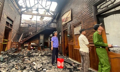 Căn nhà của ông L. bị lửa thiêu rụi