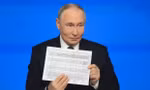 Tổng thống Nga Vladimir Putin đối thoại với người dân và báo chí trong phiên hỏi đáp cuối năm