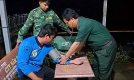 Tàu cá bị sóng đánh chìm, 4 thuyền viên trôi dạt được cứu