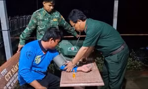 Tàu cá bị sóng đánh chìm, 4 thuyền viên trôi dạt được cứu