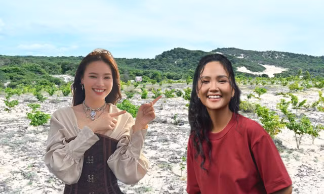 H'Hen Niê "mát tay" khi trồng cây phủ đất trọc, khoe thành quả cùng Lan Ngọc