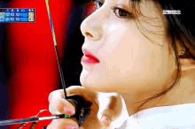 Lại thêm một góc nghiêng thần thánh khác của Tzuyu khi thi đấu môn bắn cung, bảo sao visual của TWICE được khen là ‘Nữ hoàng bắn cung” cũng đúng.