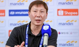 HLV Kim Sang-sik hài lòng với chiến thắng 3-0 của U23 Việt Nam trước U23 Lào. 