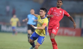 CLB Hà Nội chấp chơi trong cuộc đua vô địch ở LPBank V-League 2025/26 (ảnh Anh Tú)