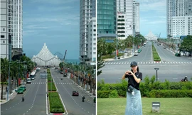 Cấm giẫm đạp dòng chữ thiêng liêng khi 'check-in' tháp Tam Thắng TPHCM