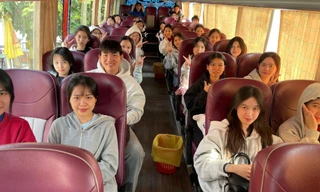 Chuyến xe mùa xuân miễn phí đưa sinh viên về quê đón Tết