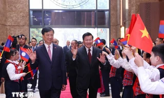 Tổng Bí thư, Chủ tịch nước Lào thăm, làm việc với Đảng bộ, chính quyền TP Hà Nội