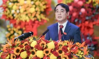 Ông Nghiêm Xuân Thành - Bí thư Tỉnh ủy Khánh Hòa phát biểu tại Đại hội.