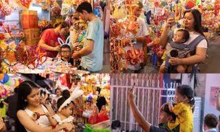 Chật kín người chơi trung thu tại phố lồng đèn lớn nhất TPHCM