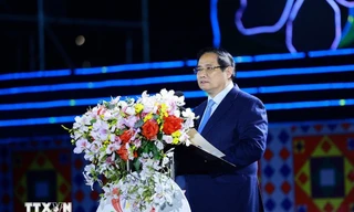 Thủ tướng Phạm Minh Chính phát biểu tại chương trình khai mạc Lễ hội Hoa Ban năm 2026.