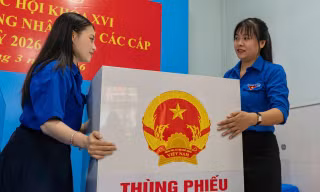 Tuổi trẻ TPHCM tích cực hỗ trợ cử tri tại các điểm bỏ phiếu