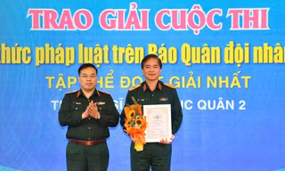 Trường Sĩ quan Lục quân 2 trở thành quán quân thi tìm hiểu kiến thức pháp luật 2025