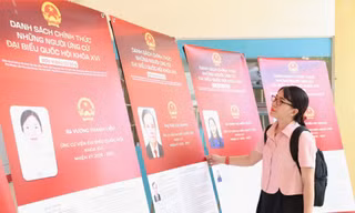 Khu vực bỏ phiếu số 27, phường Long Trường trước ngày hội non sông.