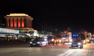 Thực hành cơ động lực lượng, xe pháo về Quảng trường Ba Đình