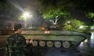 Xe tăng, thiết giáp 'hành quân' về Hà Nội trong đêm để chuẩn bị diễu binh