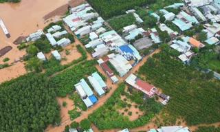 Dân Đồng Nai hô hoán cứu tài sản, đàn gà trăm con trôi trong trận lũ đột ngột