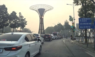 Trung tâm hành chính tỉnh Phú Thọ bắt đầu xuất hiện ùn tắc giao thông