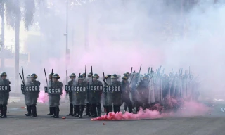 Đơn vị dự bị chiến đấu Trường ĐH An ninh nhân dân tăng cường huấn luyện chuẩn bị cho Đại hội XIV của Đảng