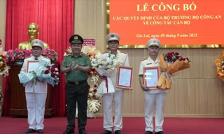 Công bố quyết định của Bộ trưởng Bộ Công an về công tác cán bộ ở Gia Lai