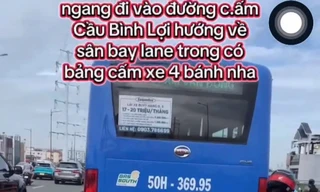 Chạy xe buýt vào đường cấm bị người dân quay clip, tài xế bị phạt