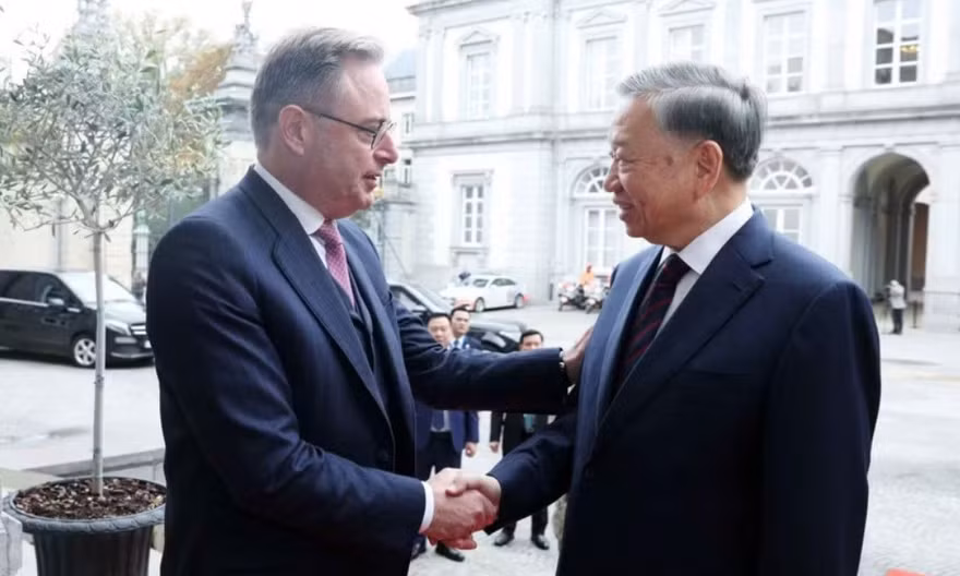 Thủ tướng Vương quốc Bỉ Bart De Wever chủ trì Lễ đón Tổng Bí thư, Chủ tịch nước Tô Lâm 