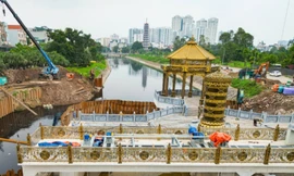 Đập dâng đầu tiên trên sông Tô Lịch trước ngày về đích