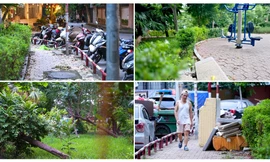 Cảnh hoang tàn, xuống cấp tại vườn hoa 52 tỷ ở Hà Nội