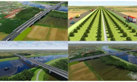 Hình ảnh thiết kế tuyến đường 10 làn xe nối trung tâm Thái Bình với Phố Hiến