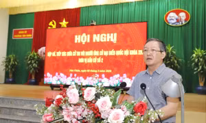 Phó Chủ tịch Trung ương MTTQ Việt Nam Lương Quốc Đoàn tiếp xúc cử tri An Giang