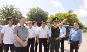 Ứng cử viên đại biểu Quốc hội khảo sát 'điểm nóng' sạt lở ở An Giang