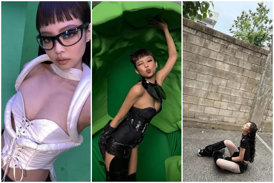 Jennie đã khuấy động màn trở lại của cả nhóm với thần thái độc đáo của mình trên sân khấu được thiết kế theo concept và tạo dáng đa dạng. Chiếc áo nịt ngực bó sát được thiết kế chi tiết táo bạo, phom dáng quyến rũ, cùng phong cách đen trắng kết hợp với nét sang trọng đặc trưng của Jennie đã thu hút mọi ánh nhìn. Đặc biệt, bộ trang phục tôn lên bờ vai trần và vòng eo thon gọn, ánh mắt khiêu khích và biểu cảm tự tin đã tối đa hóa vẻ gợi cảm khó cưỡng của Jennie. Từng đường nét hướng về phía ống kính của cô đều toát lên sự thu hút khiến người xem phải trầm trồ thán phục. Cô nàng khoe trọn thần thái áp đảo không chỉ trên sân khấu mà còn tại địa điểm chụp ảnh. jennie-concept.jpg