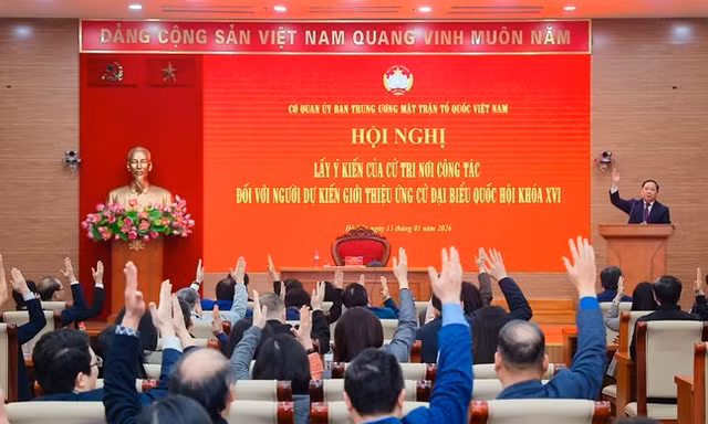 Cơ quan Uỷ ban Trung ương MTTQ Việt Nam lấy ý kiến cử tri giới thiệu người ứng cử đại biểu Quốc hội khóa XVI