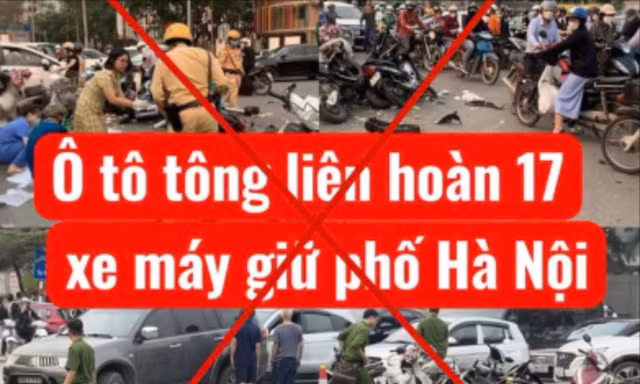 Hà Nội: Cảnh báo đăng tin vụ tai nạn cũ gây hiểu lầm trên mạng xã hội