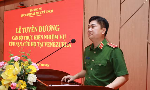 Cục Cảnh sát PCCC&CNCH biểu dương cán bộ, chiến sĩ làm nhiệm vụ cứu nạn, cứu hộ tại Venezuela