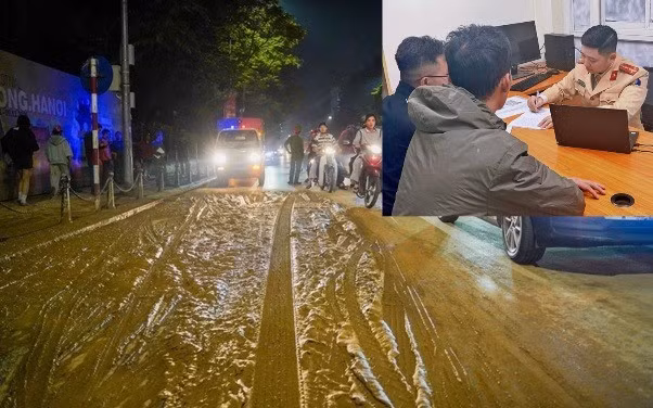 Xử phạt tài xế làm rơi bùn đất trên phố Tôn Đức Thắng khiến nhiều người trượt ngã