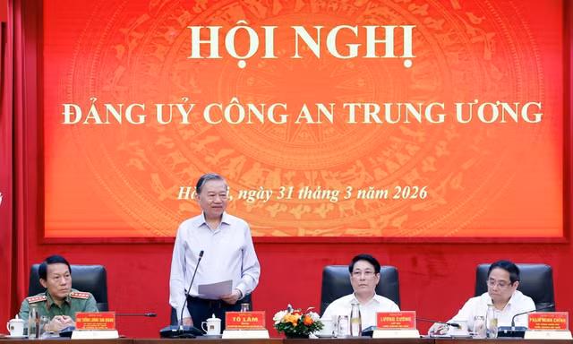 Tổng Bí thư Tô Lâm dự Hội nghị Đảng ủy Công an Trung ương