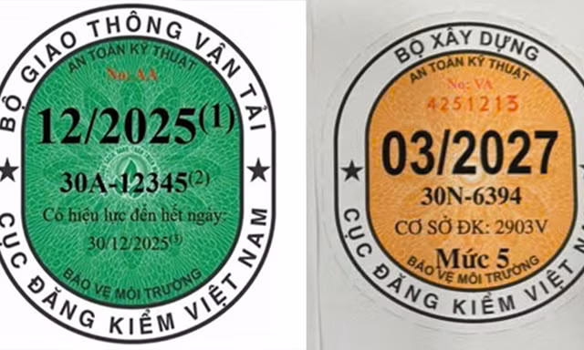 Lý do tem đăng kiểm mới không in ngày hết hạn 