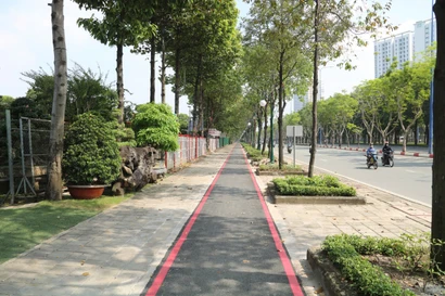 Làn đường dành riêng cho xe đạp đầu tiên ở TPHCM được khai thác từ ngày mai