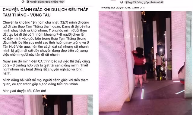 Du khách 'tố' bị dàn cảnh cướp giật tài sản gần tháp Tam Thắng
