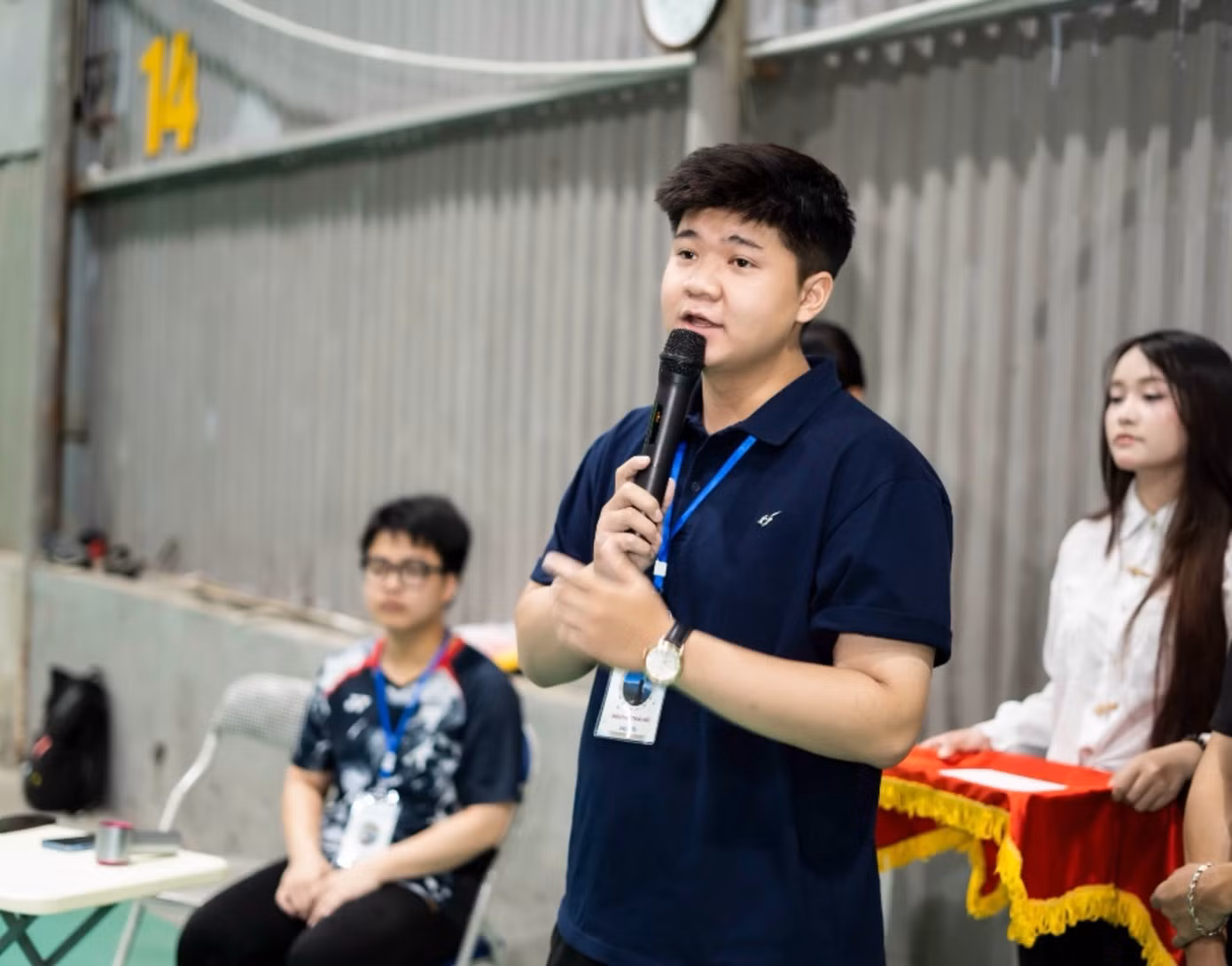 Thái Hải phát biểu tại Lễ Bế mạc Giải Cầu lông cấp Trường "ULSA BADMINTON CHAMPIONSHIP 2026".