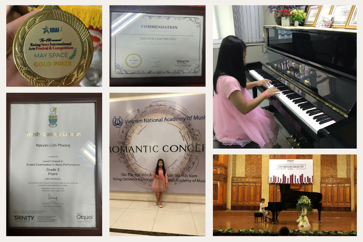Cô bé Nguyễn Linh Phương trên hành trình theo đuổi piano từ nhỏ.