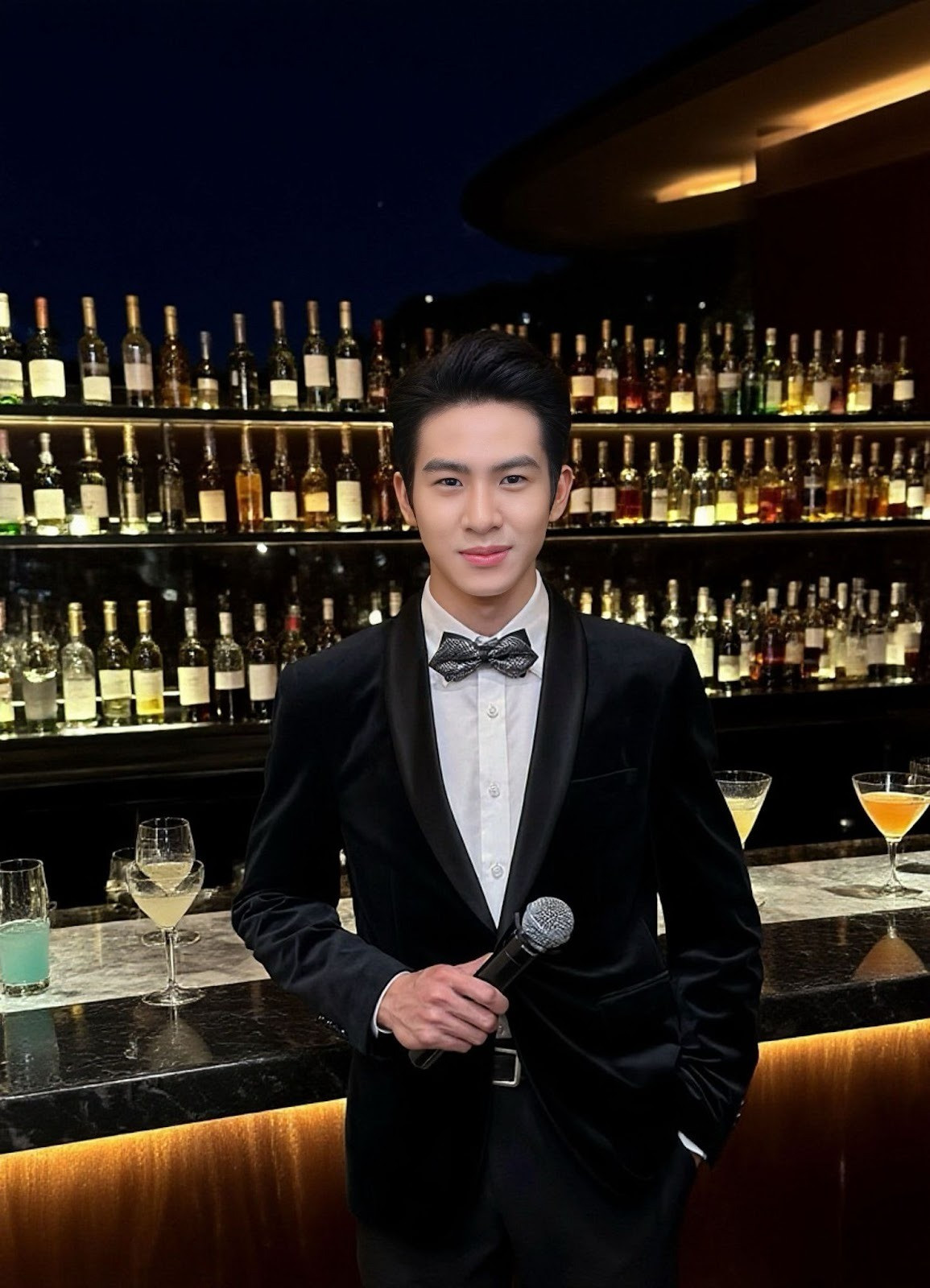 Kang Lưu đến với nghề dẫn không chỉ vì tình yêu sân khấu mà còn bởi mong muốn kể những câu chuyện bằng giọng nói của chính mình.