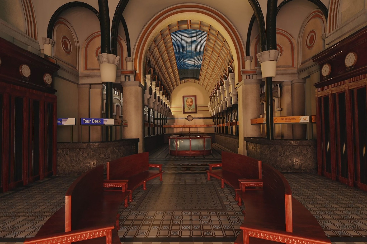 Bưu điện trung tâm Sài Gòn - biểu tượng kiến trúc thời Pháp thuộc, gắn liền với những lá thư và ký ức gia đình qua nhiều thế hệ (thực hiện bởi Đỗ Tú Uyên).