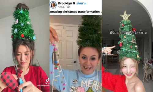 Giới trẻ đua nhau bắt trend làm tóc cây thông Giáng sinh "rần rần" mạng xã hội