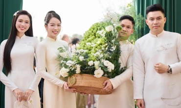 Dàn phù dâu toàn hoa hậu, á hậu trong lễ ăn hỏi Đỗ Thị Hà ở Thanh Hóa