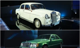 Bộ đôi xe Mercedes cổ trưng bày tại Hà Nội